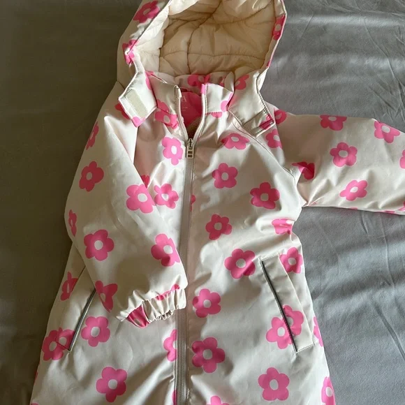 Zara Pink Floral Snowsuit - Picture 3 of 7